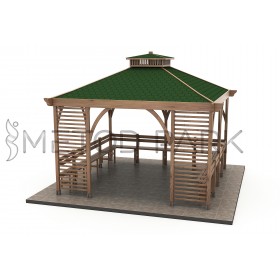 33 K Wooden Square Gazebo